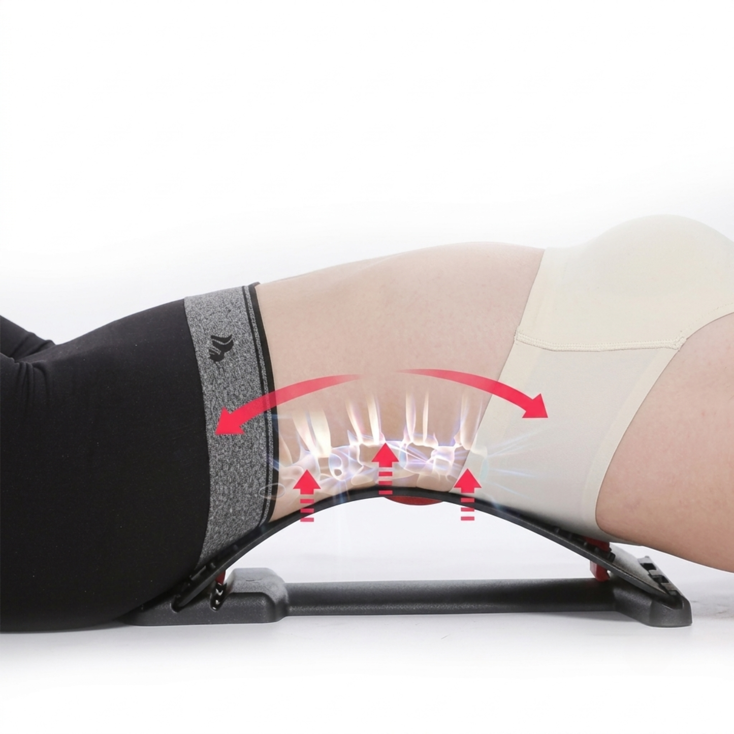 AidUp Care™ — Back Stretcher for Back Pain Relief | 3-Level Adjustable Lumbar Support & Massage
