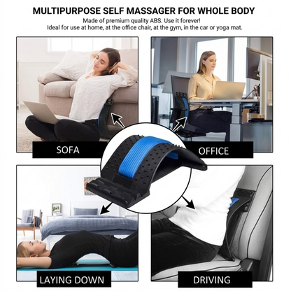 AidUp Care™ — Back Stretcher for Back Pain Relief | 3-Level Adjustable Lumbar Support & Massage